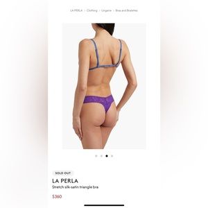 LA PERLA
Stretch silk-satin triangle bra